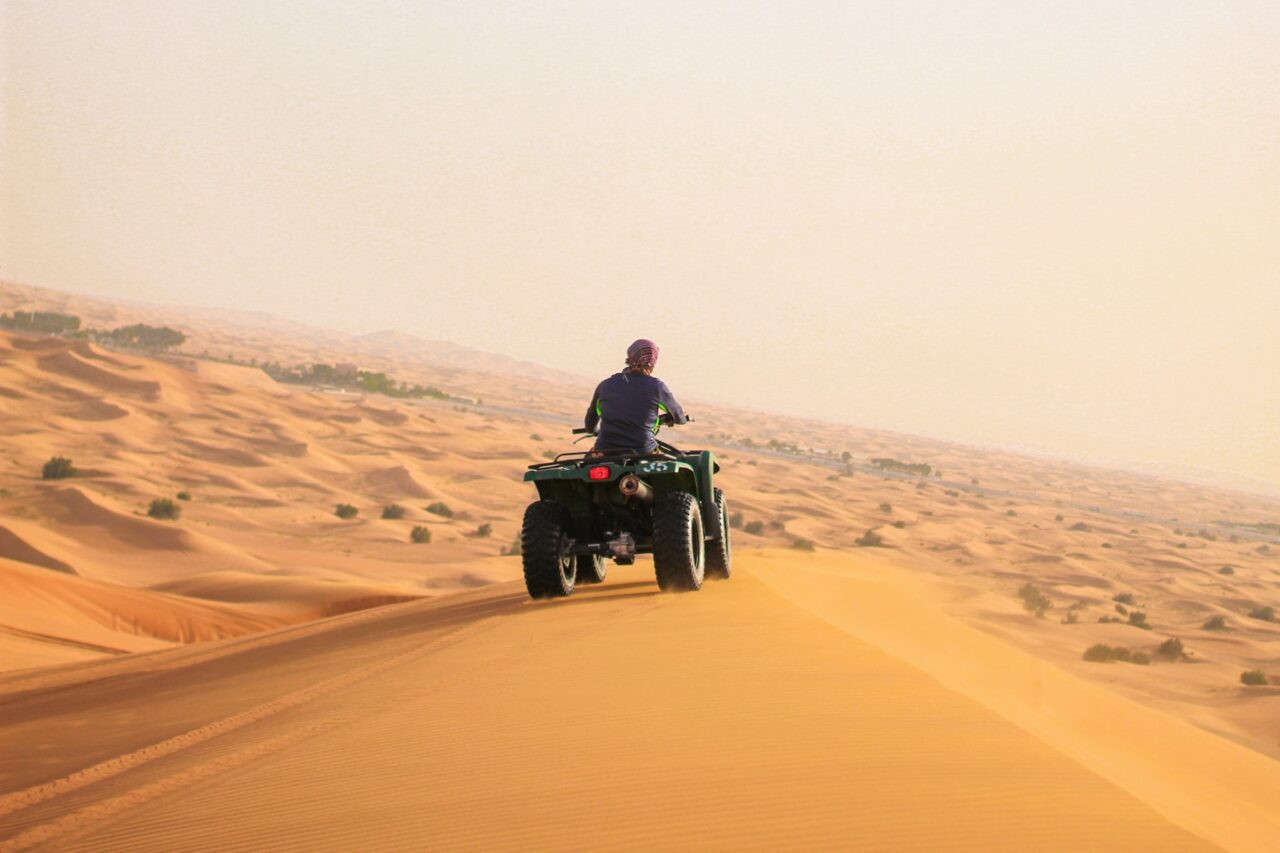 Quad biking in the Dubai desert