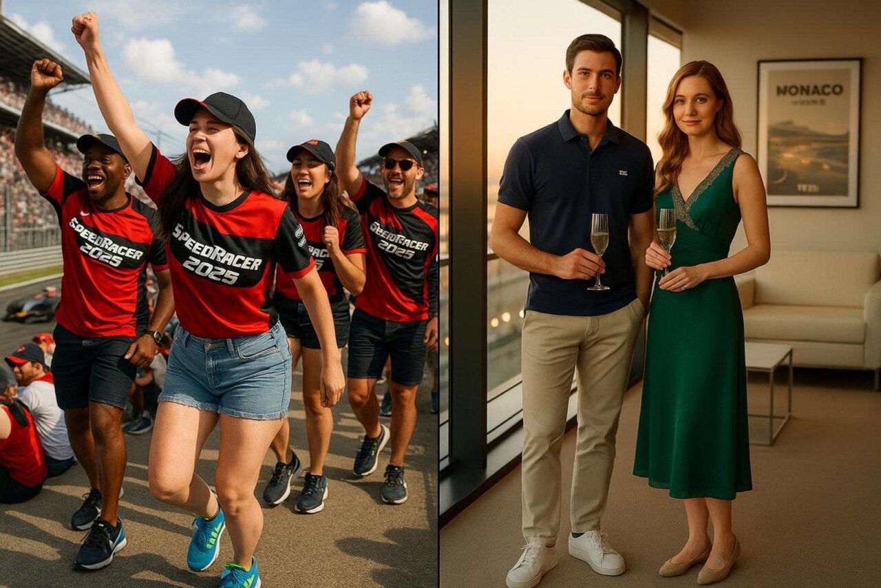 Examples of what people wear on race day