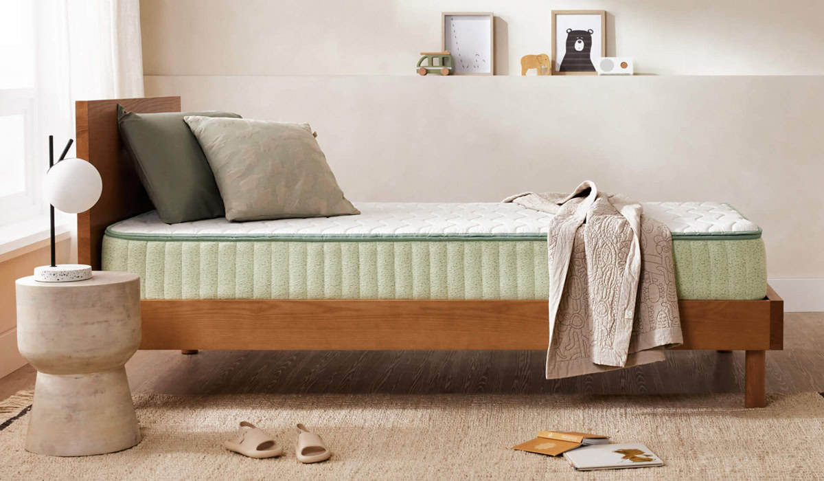 Two-story house with rooftop solar panels